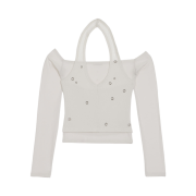 VOONT Eyelet Halter Long Sleeve (IVORY)