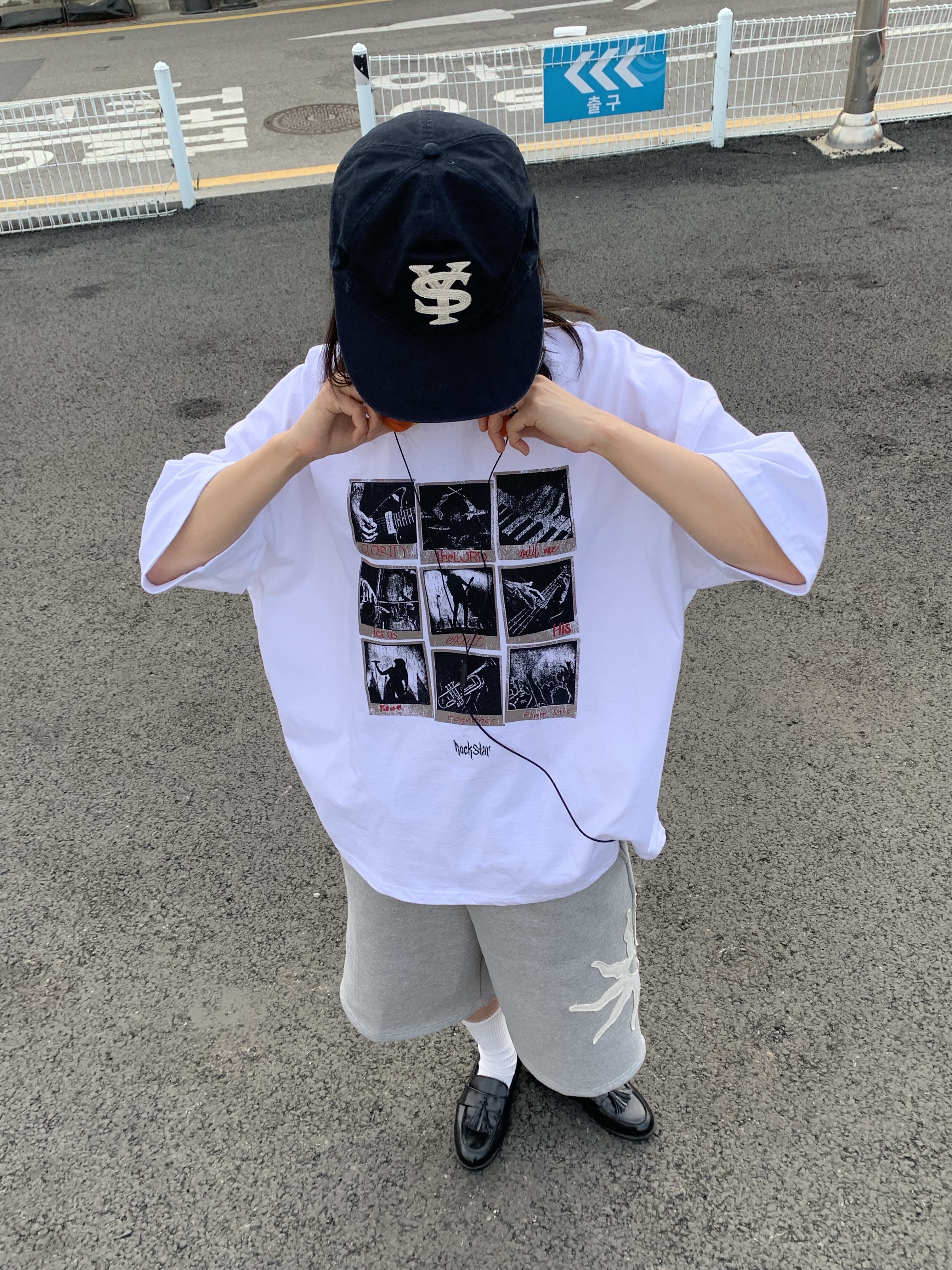 Sunday Ceremony Sy Logo 5 Panel Cotton Cap - Navy 착용 스타일 - 5