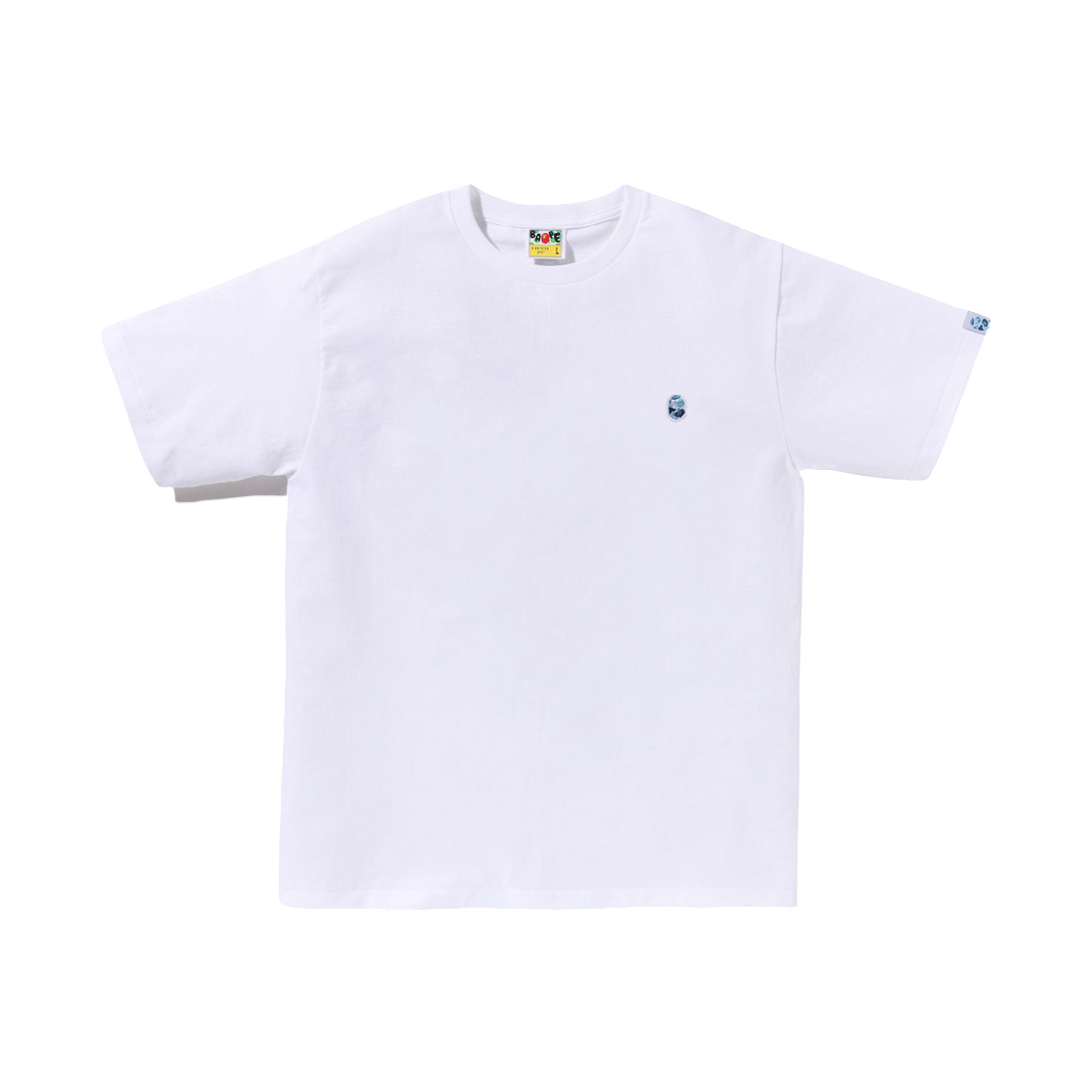 - BAPE ABC Camo One Point T-Shirt White Blue