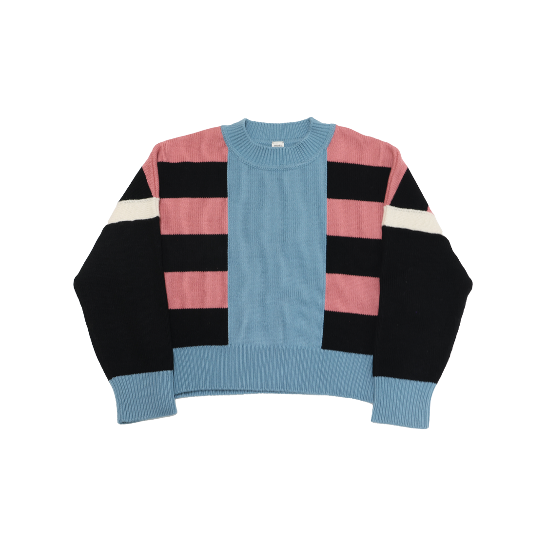 ITFM69DQFK87 Hermes Cashmere Knit Sweater Black & Pink & White
