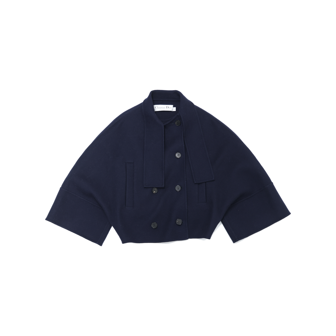 디올 크롭 코트 울 캐시미어 네이비(Dior Cropped Wool Cashmere Coat Navy)