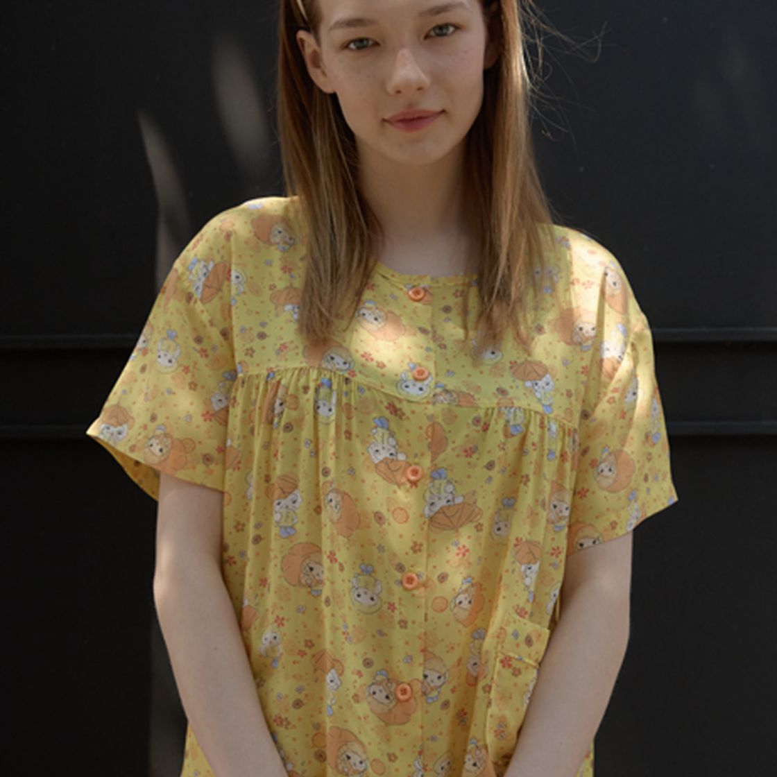뮤즈무드 오렌지 레인 썸머 파자마 라운드넥 모달 잠옷(Musemood Orange Rain Summer Pajama) - 5