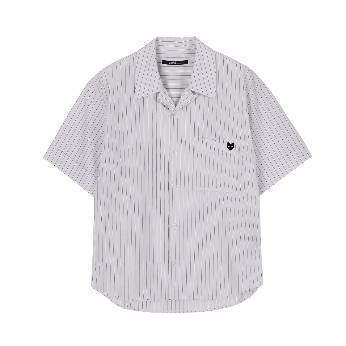 SI3SH805WH SONGZIO ZZERO Multi Stripe Open Collar Shirt White