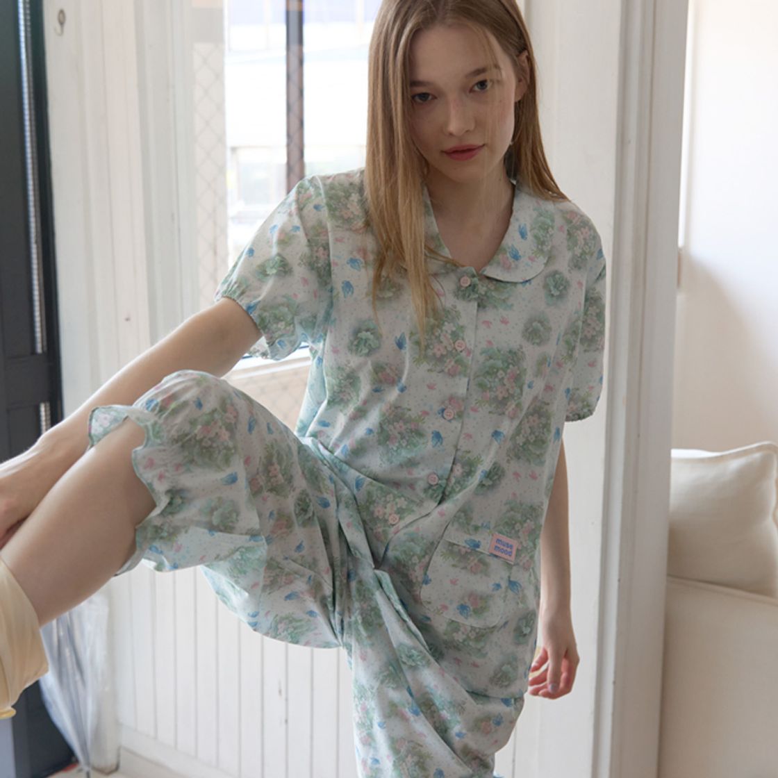 뮤즈무드 스타 버터플라이 파자마 소프트 조거 반팔 80수 고밀도면 잠옷(Musemood Star Butterfly Pajama) - 2