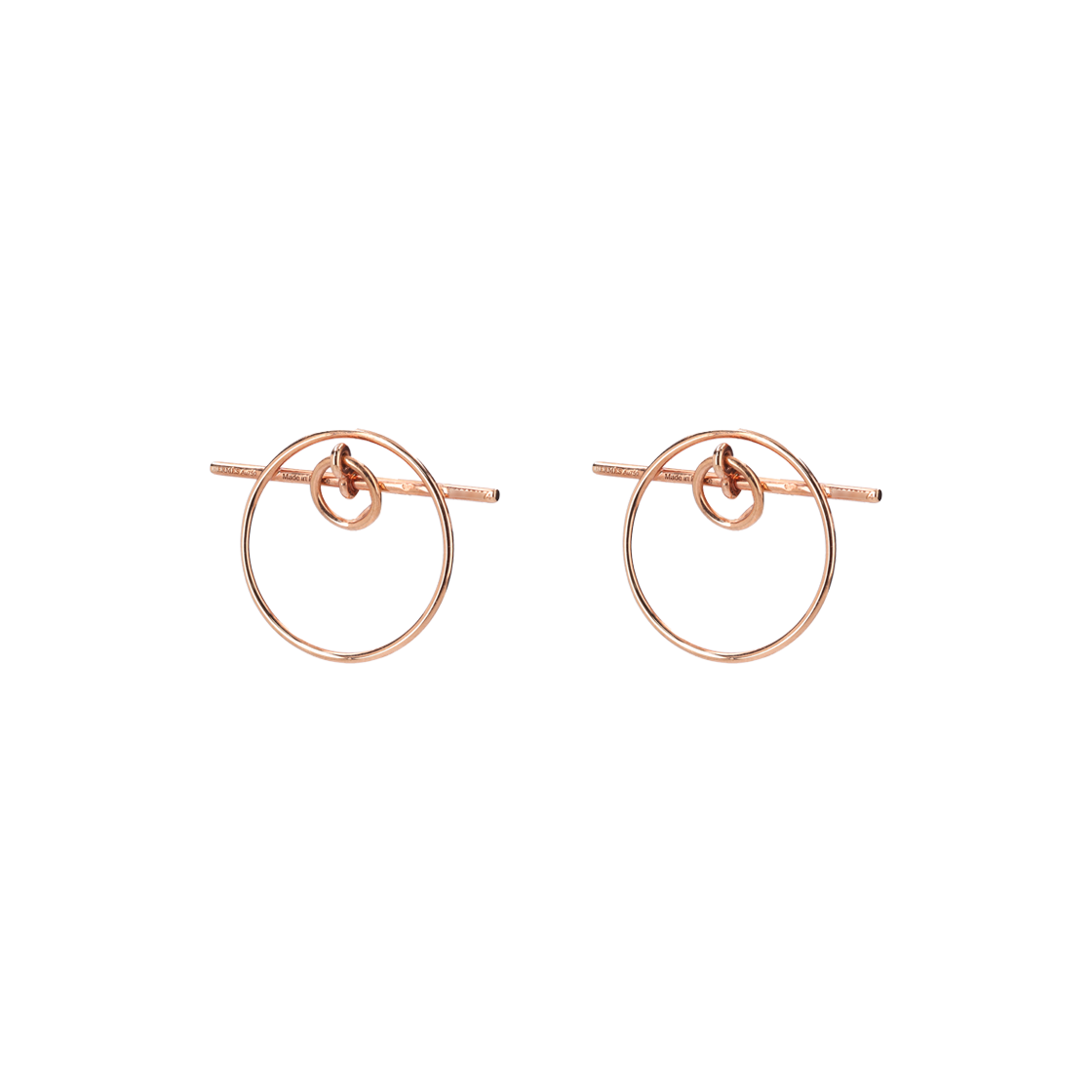 ITUWU3KVHFEM Hermes H105117B Loop Earrings in 18K Rose Gold
