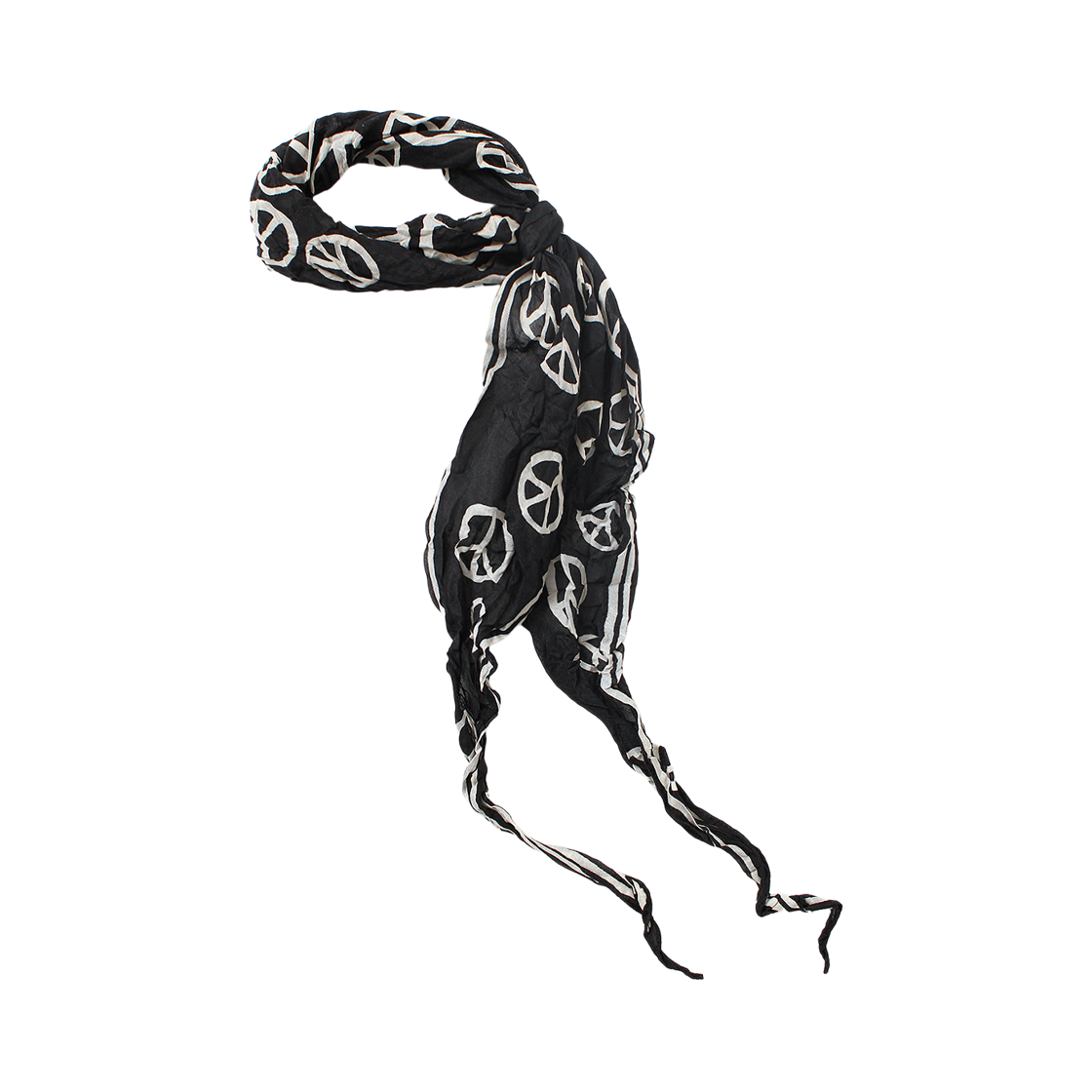 K2603XM505 Kapital Washed Silk Neck Scarf Black