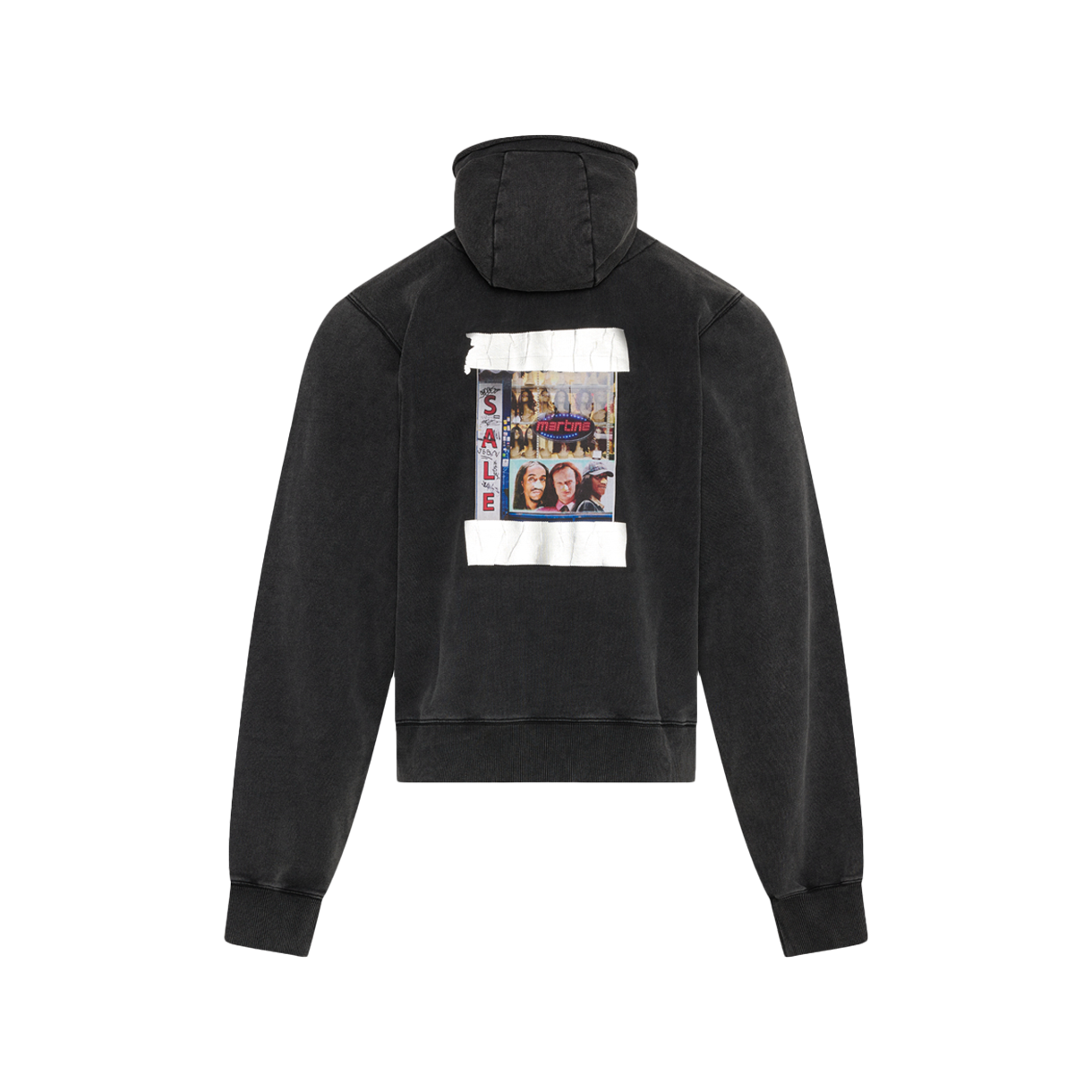 마틴 로즈 후디드 집 크루 블랙 워시드 - 26SS(Martine Rose Hooded Zip Crew Black Washed - 26SS) - 2