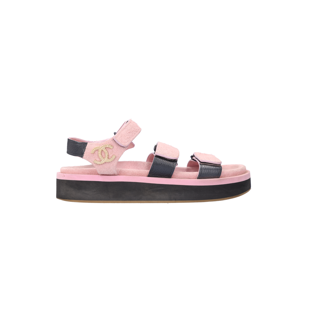 ITH68SO842Q6 Chanel Suede Pink Sandals