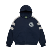 Denim Tears Denim U Paneled Zip Hoodie Navy