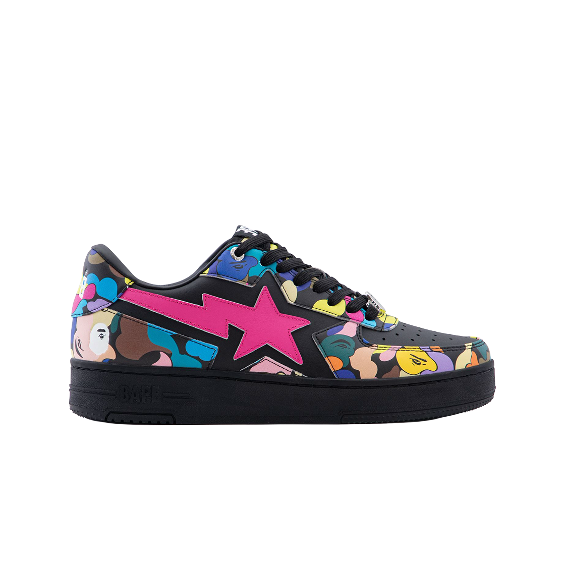 (W) 베이프 스타 아이콘 #2 블랙((W) BAPE Sta Icon #2 Black) - 1