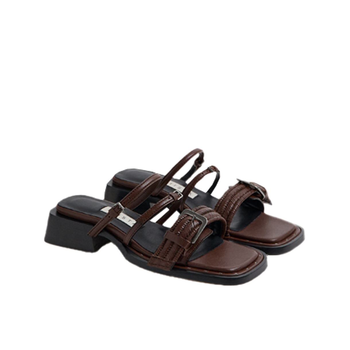 미스타 우먼 나야 버클 샌들 브라운 - 26SS(Miista Women Nayah Buckled Sandals Brown - 26SS) - 2
