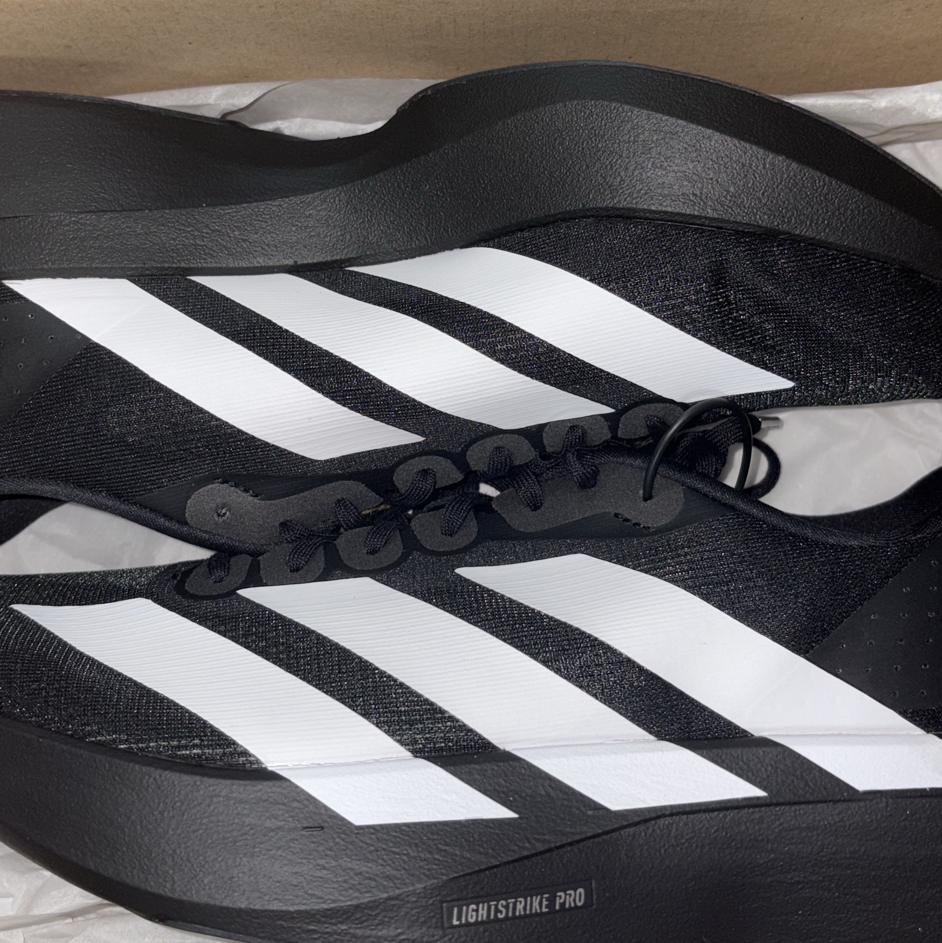 Adidas Adizero EVO SL Core Black Cloud White 착용 스타일 - 1