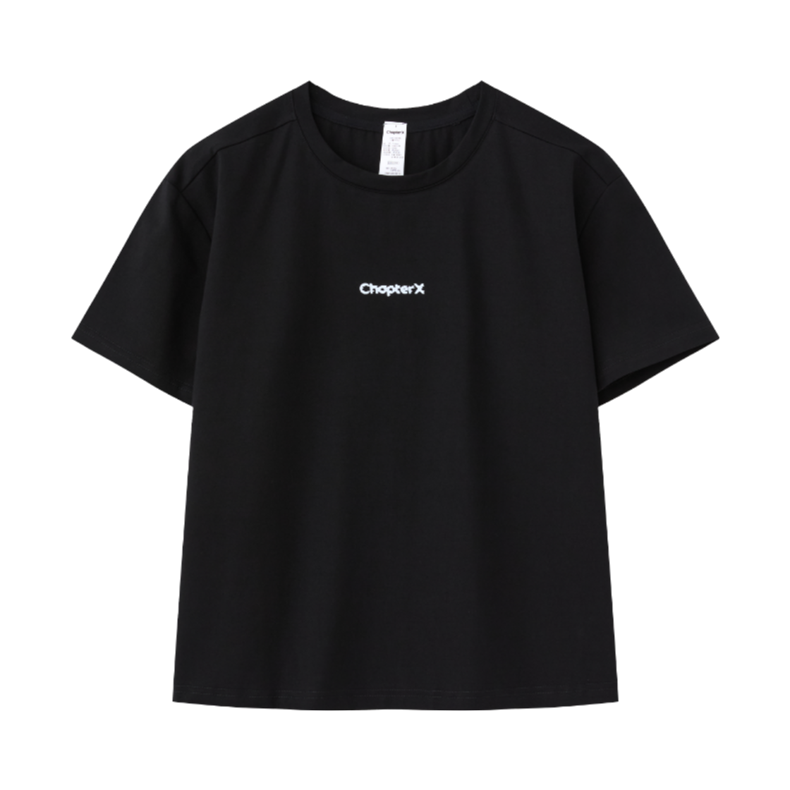 C2103BKF Chapter.X Spine Line Cut-Out Crop T-Shirt Black