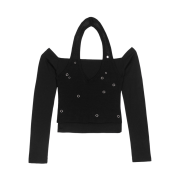 VOONT Eyelet Halter Long Sleeve (BLACK)