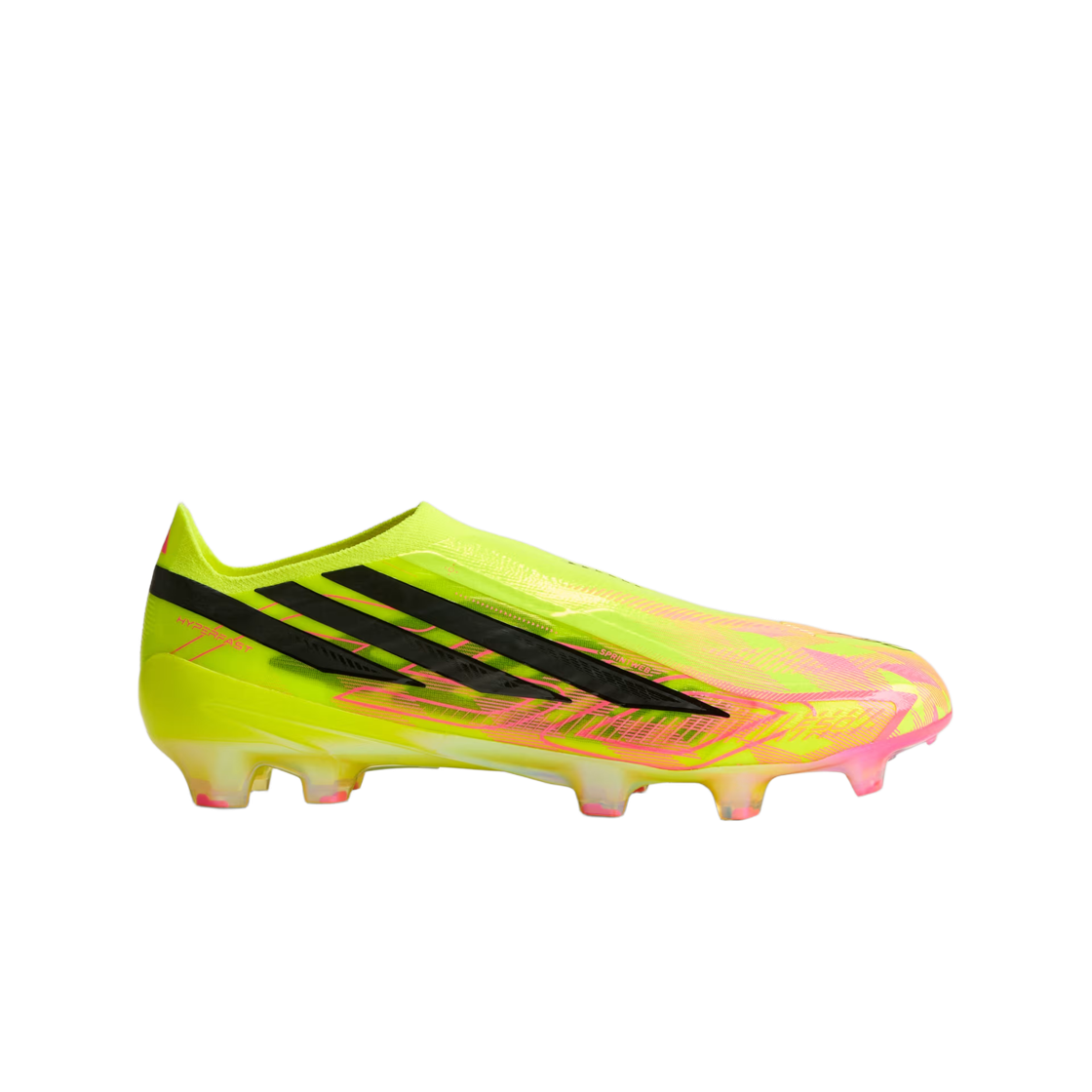 KK1031 Adidas F50 Hyperfast Elite Laceless Firm Ground Soccer Cleats Team Solar Yellow 2 Core Black