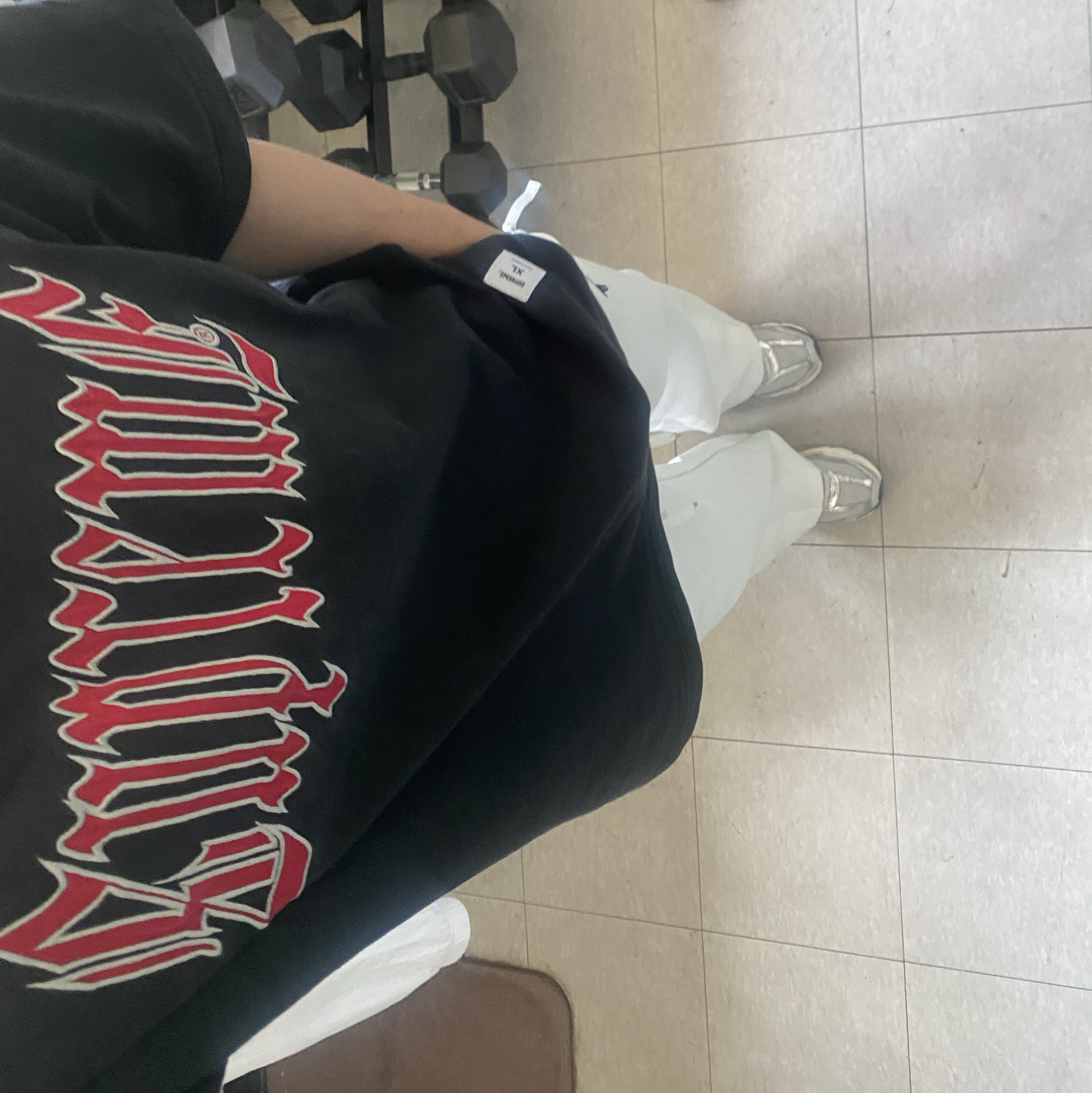 Supreme Old English S/S Top Black - 24SS 착용 스타일