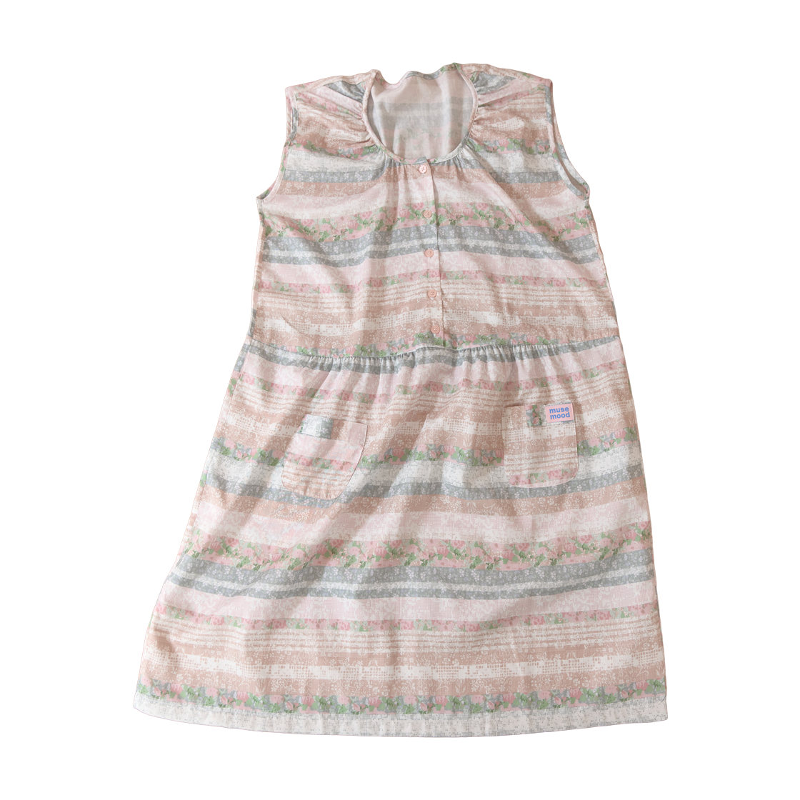 뮤즈무드 로즈 레이스 드레스 파자마 원피스 80수 새틴면 잠옷(Musemood Rose Lace Dress Pajama)