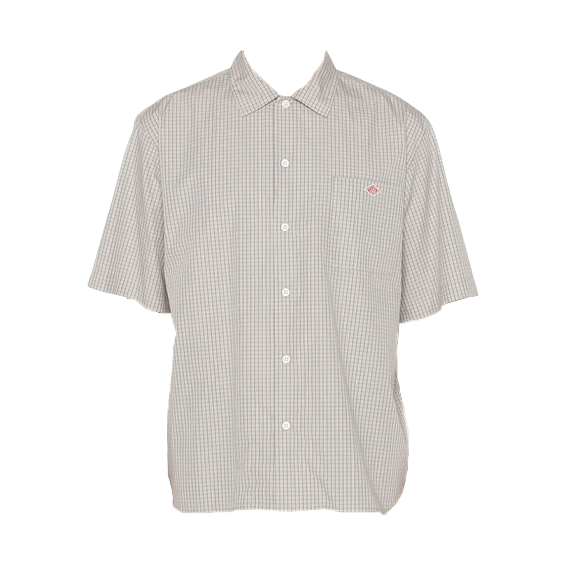 단톤 코튼 포플린 워크 셔츠 플레이드 그레이 화이트 체크(Danton Cotton Poplin Work Shirt Plaid Grey White Check) - 1