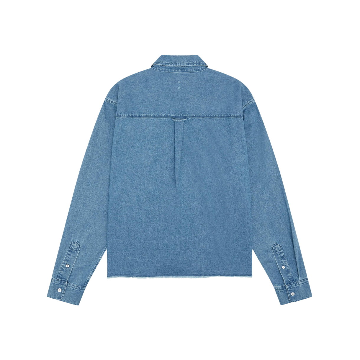 [KREAM 단독] 어바웃 블랭크 데님 스크립트 셔츠 블루 워시 - 26FW([KREAM 단독] About:Blank Denim Script Shirt Blue Wash - 26FW) - 2