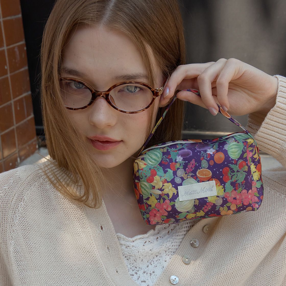 뮤즈무드 퍼플 프루트 핸드백 파우치(Musemood Purple Fruit Hand Bag Pouch) - 3