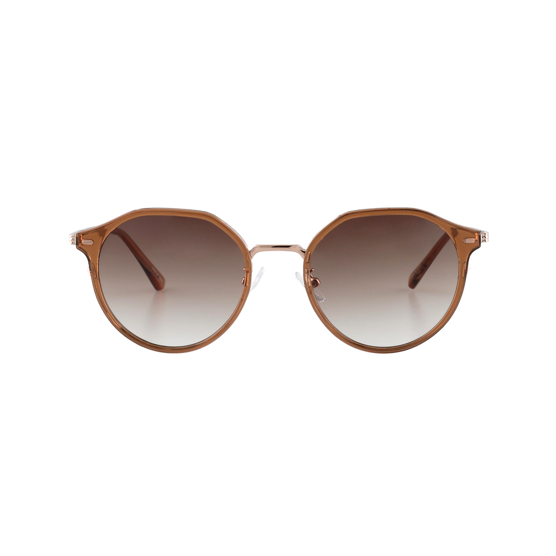 LUNA C3 연브라운 2DITOR  Round Combination Nylon Lens UV Protection Sunglasses C3 BROWN