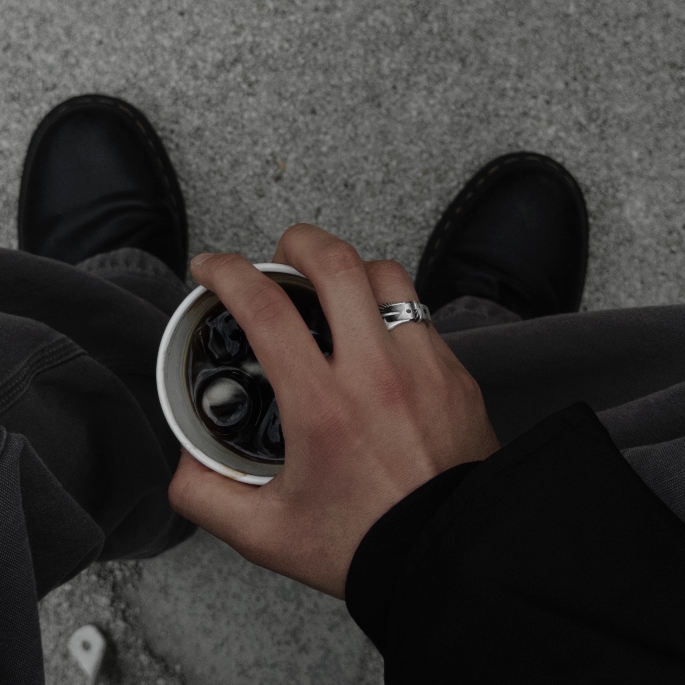 ERIIST Margarett Belt Ring S size, Dr. Martens 1461 Smooth Black 착용 스타일