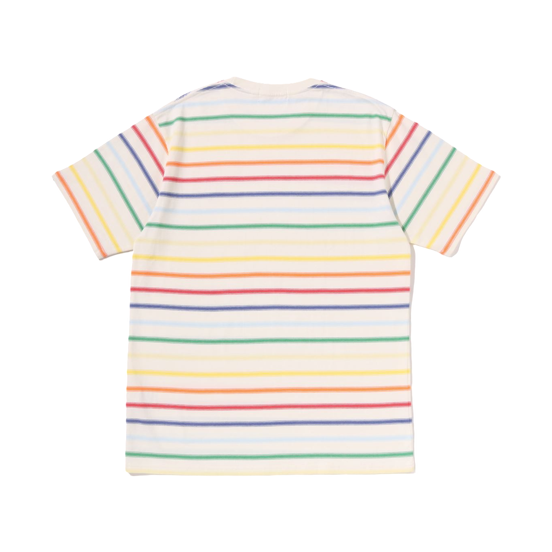 베이프 그라디언트 레인보우 스트라이프 원 포인트 티셔츠 아이보리(BAPE Gradient Rainbow Stripe One Point T-Shirt Ivory) - 2