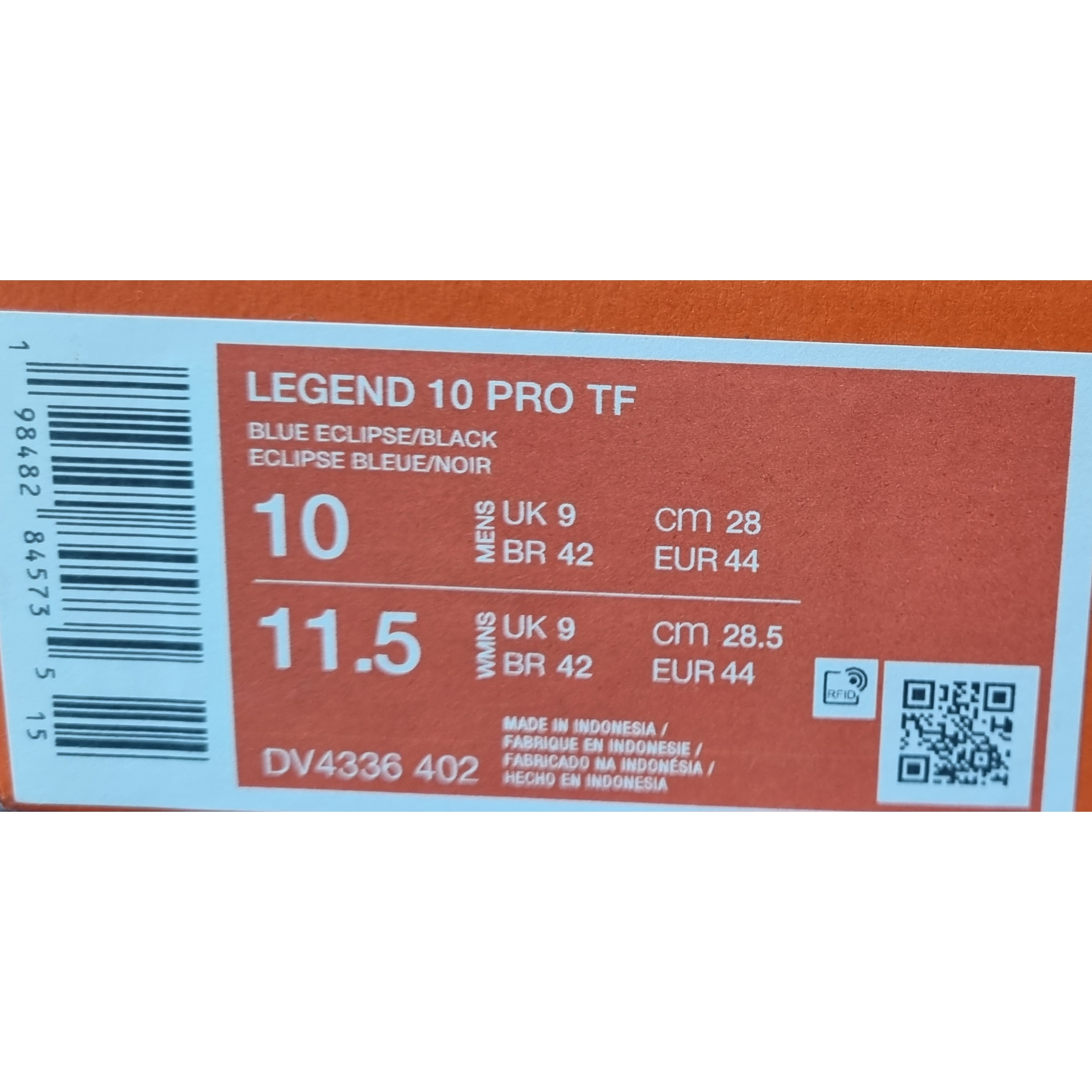 Nike Tiempo Legend 10 Pro TF Blue Eclipse Black 착용 스타일 - 2