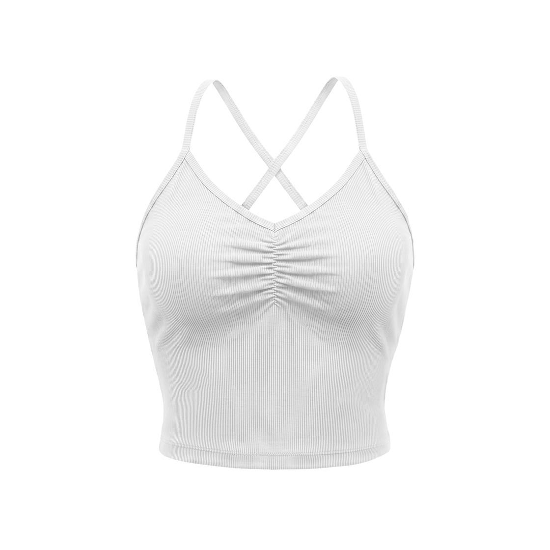 에이치덱스 소프트 스킨 셔링 브라탑 화이트(HDEX Soft Skin Shirring Bra Top White)