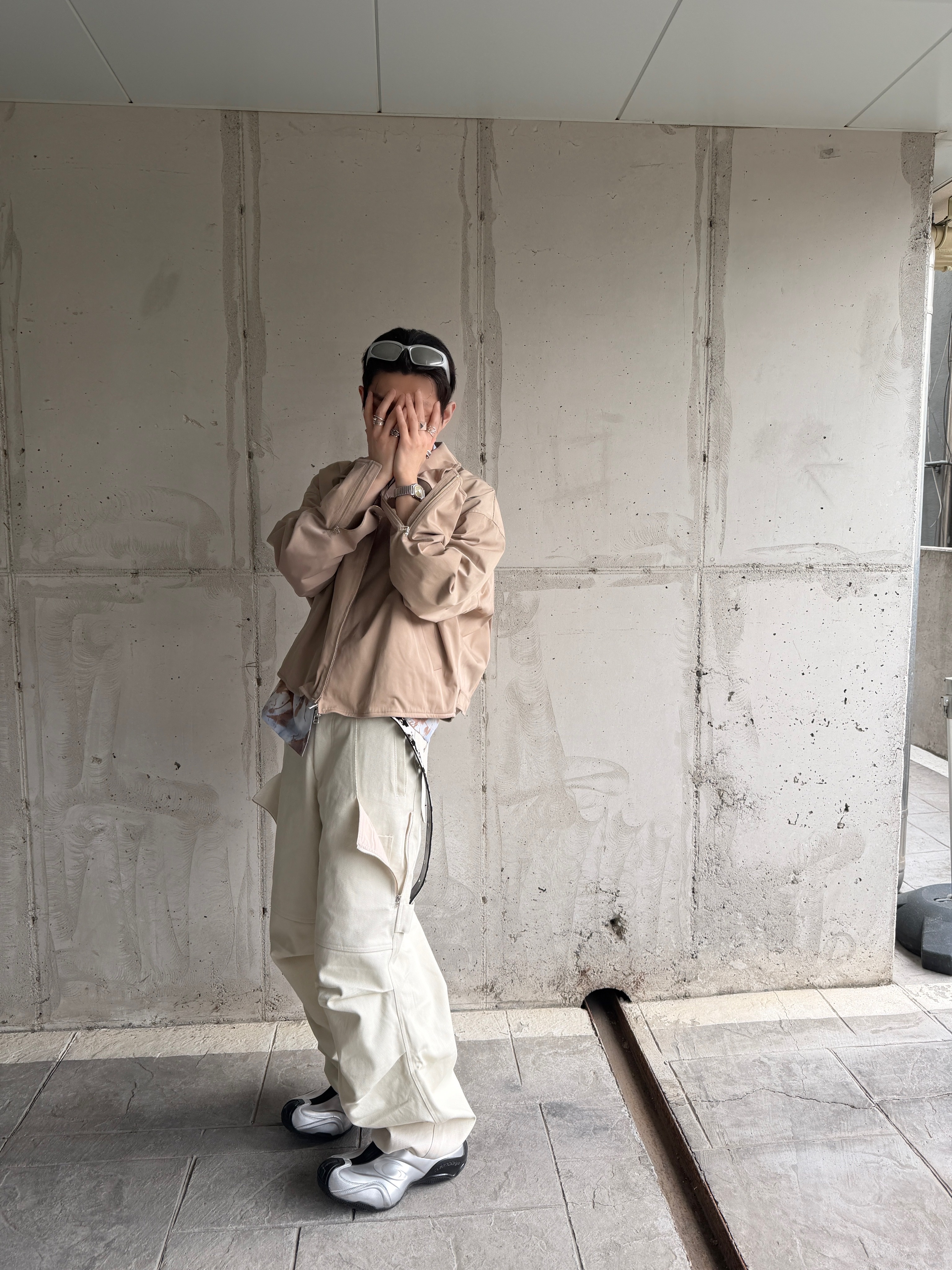 Nonnod Module Wire Jacket, Kamien Ground Pants Ecru 착용 스타일 - 1