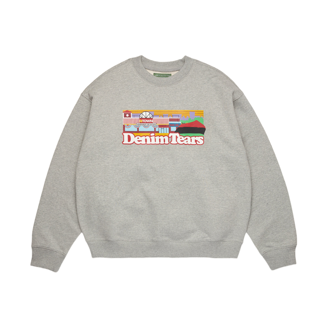 데님 티어스 리버티 락 스카이라인 크루넥 그레이(Denim Tears Liberty Rock Skyline Crewneck Grey)
