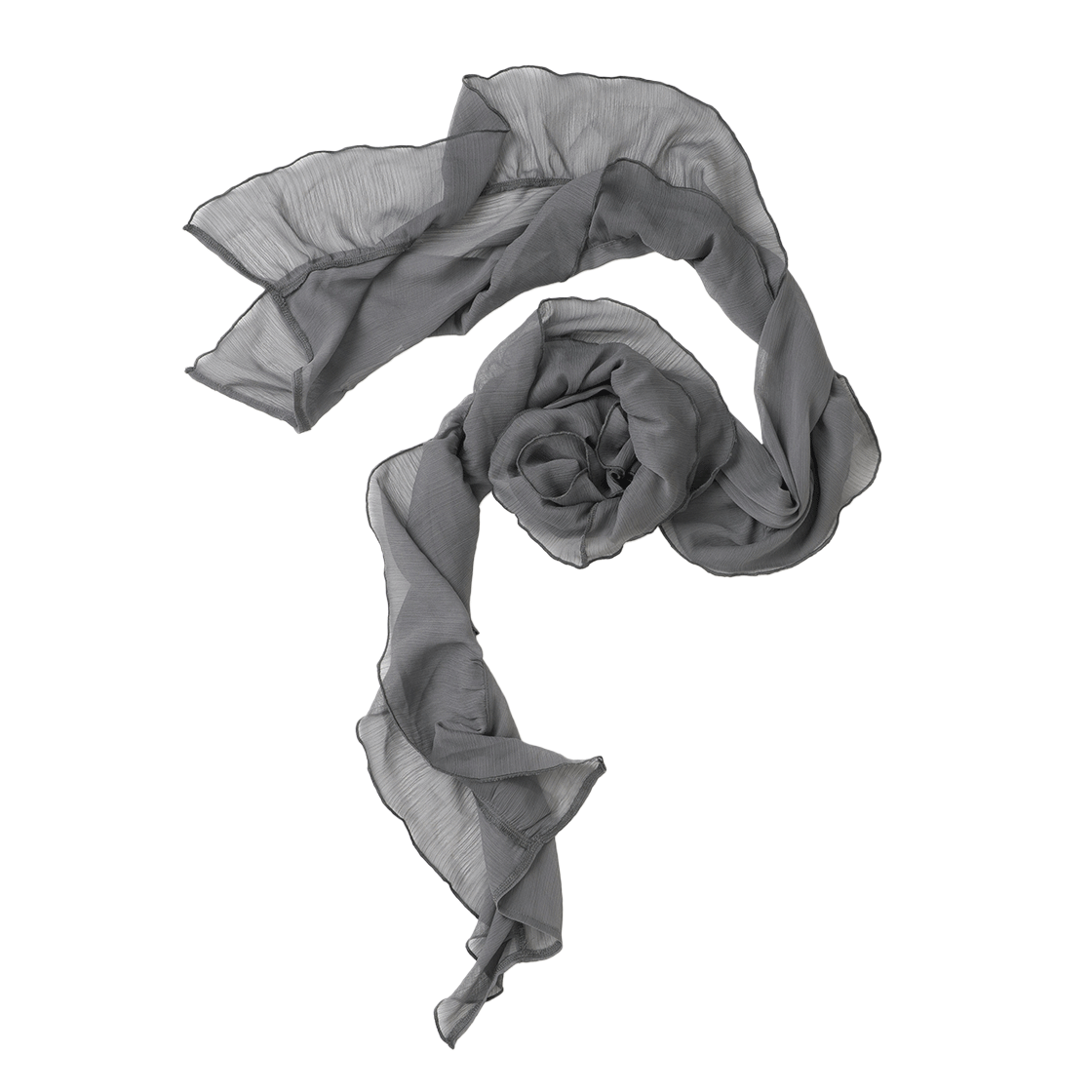 밀로 우먼 시어 웨이브 랩 스카프 차콜 그레이(MILLO WOMEN Sheer Wave Wrap Scarf Charcoal Gray)