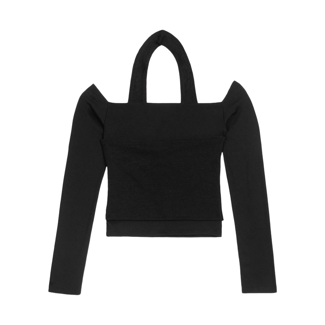 분트 아일렛 홀터 롱슬리브 블랙(VOONT Eyelet Halter Long Sleeve (BLACK)) - 2
