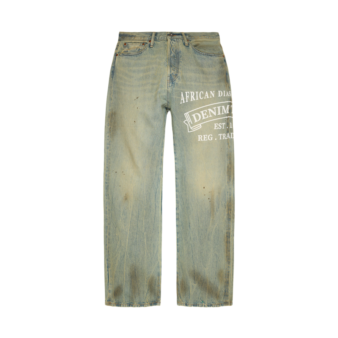 데님 티어스 배기 ADG 데님 팬츠 더티 워시(Denim Tears Baggy ADG Denim Pant Dirty Wash) - 1