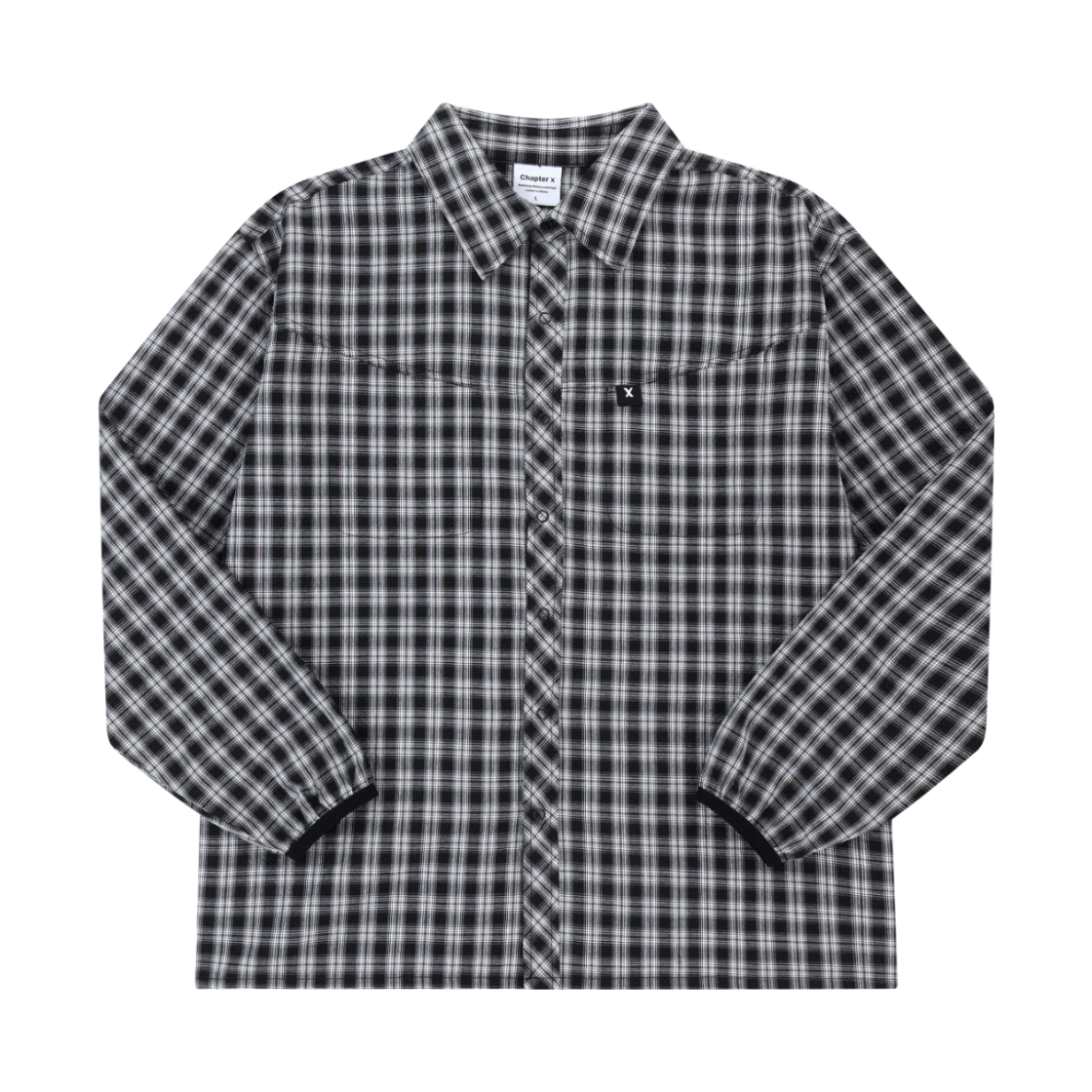 챕터엑스 올타임 브리서블 체크 코치셔츠(Chapter.X All Time Breathable Check Coach Shirt Black)