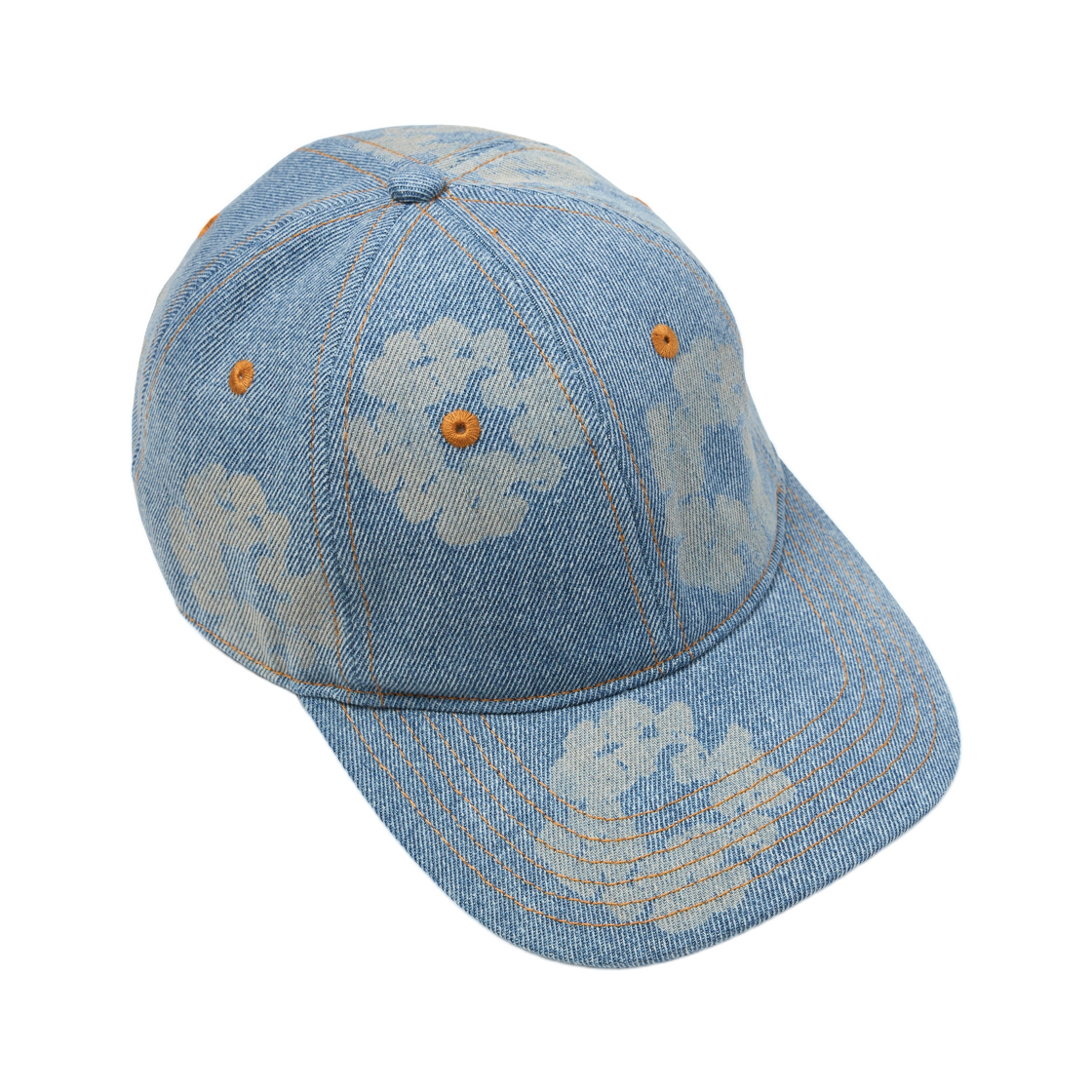 데님 티어스 모노 코튼 리쓰 로우 데님 캡 라이트 워시(Denim Tears Mono Cotton Wreath Raw Denim Cap Light Wash)