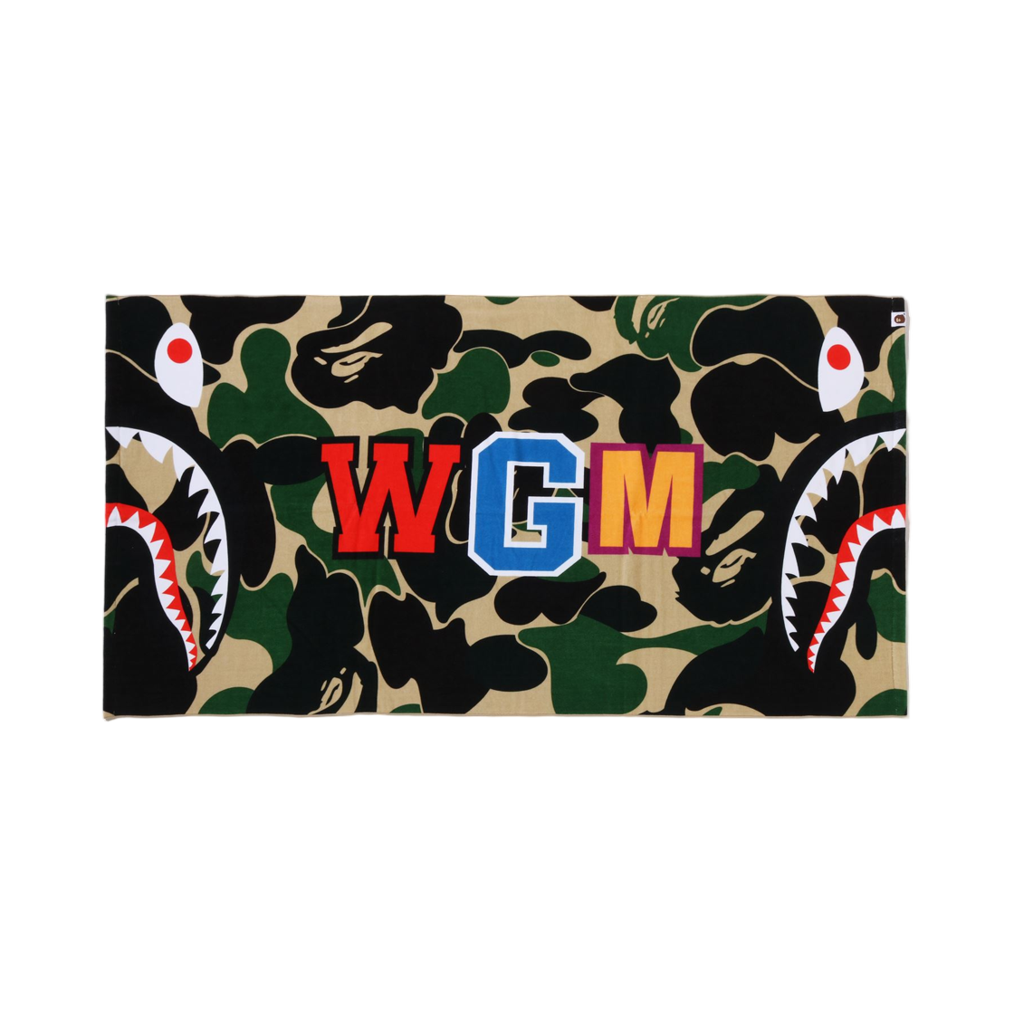 베이프 ABC 카모 샤크 비치 타월 그린(BAPE ABC Camo Shark Beach Towel Green) - 1
