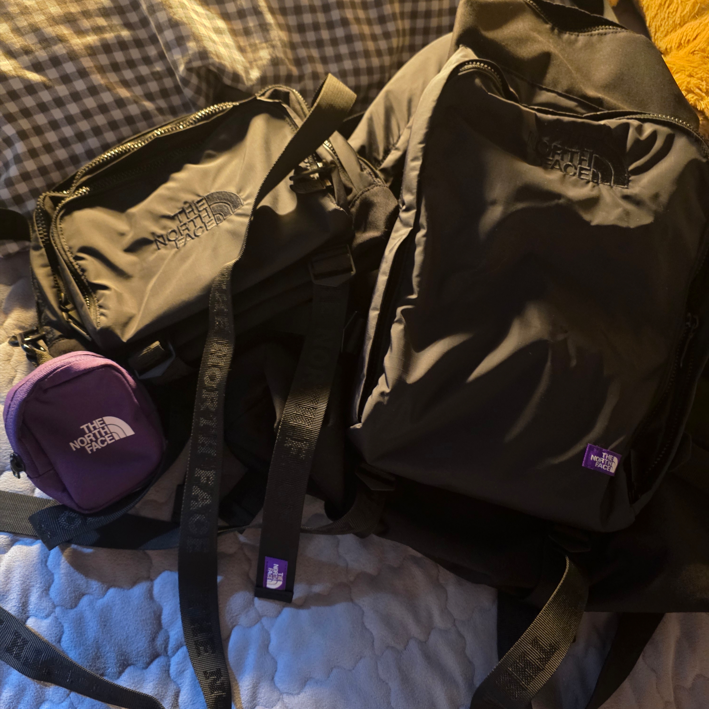 The North Face Purple Label Cordura Nylon Shoulder Bag Black, The North Face Purple Label Cordura Nylon Day Pack Black 착용 스타일
