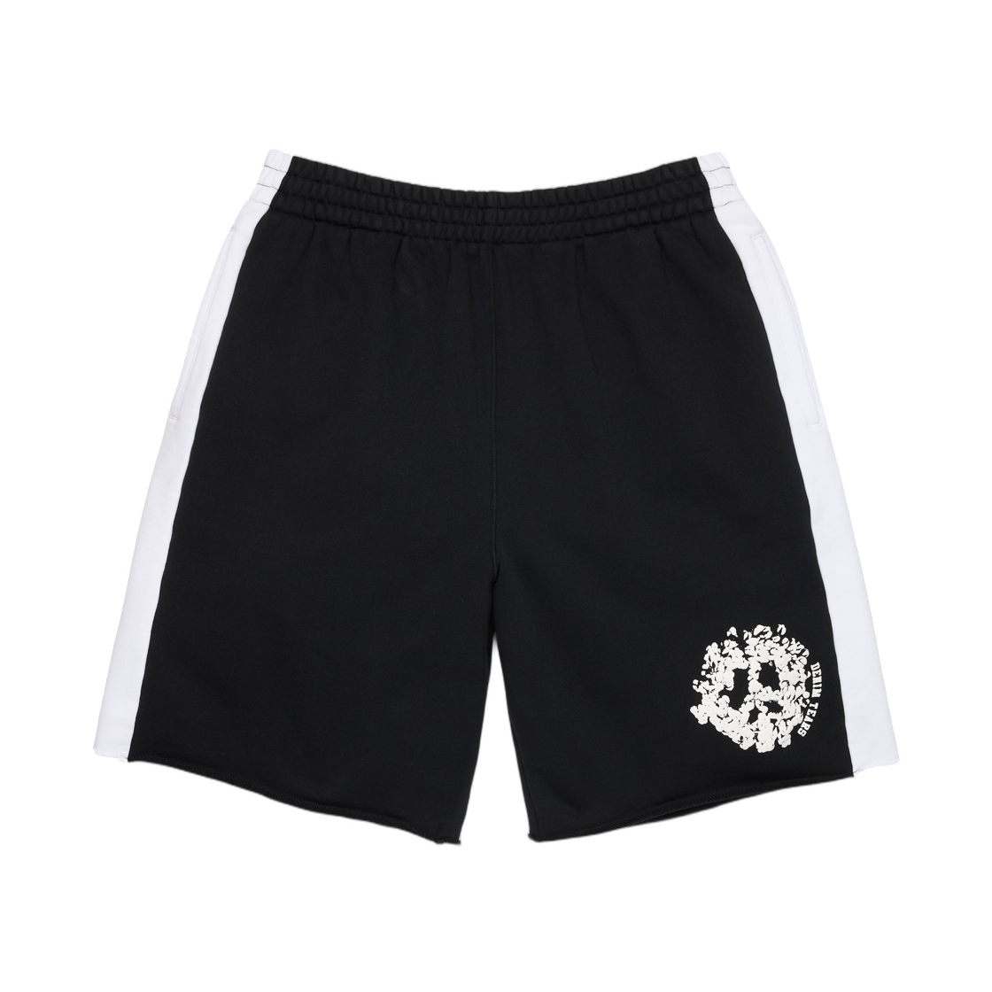 데님 티어스 데님 U 패널드 스웨트쇼츠 블랙(Denim Tears Denim U Paneled Sweatshort Black)