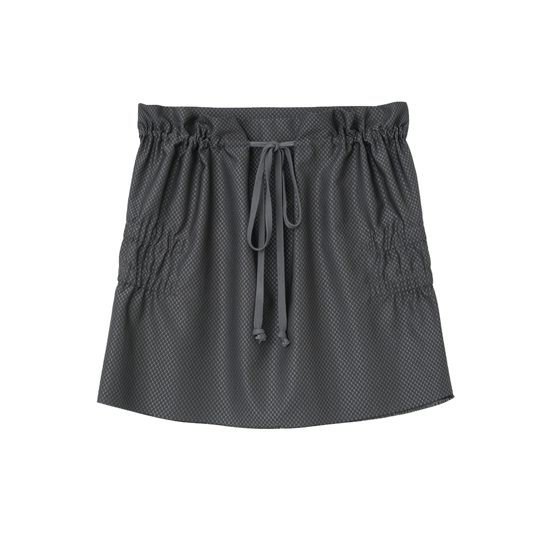 밀로 우먼 컷오프 셔링 투웨이 스커트 차콜(MILLO WOMEN Cut Off Shirring Two Way Skirt Charcoal) - 1