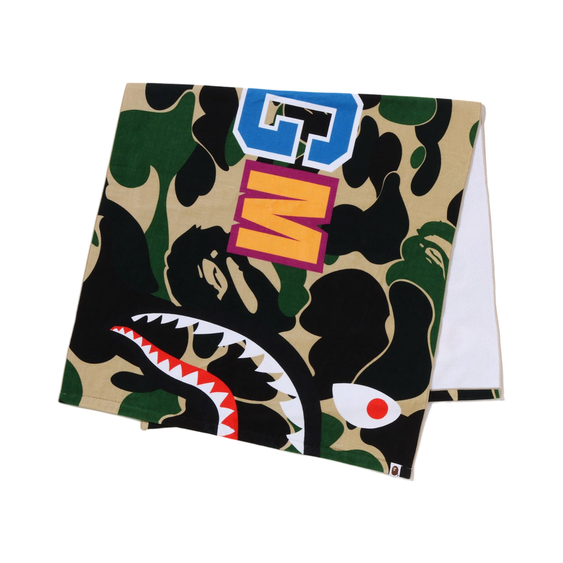 베이프 ABC 카모 샤크 비치 타월 그린(BAPE ABC Camo Shark Beach Towel Green) - 2