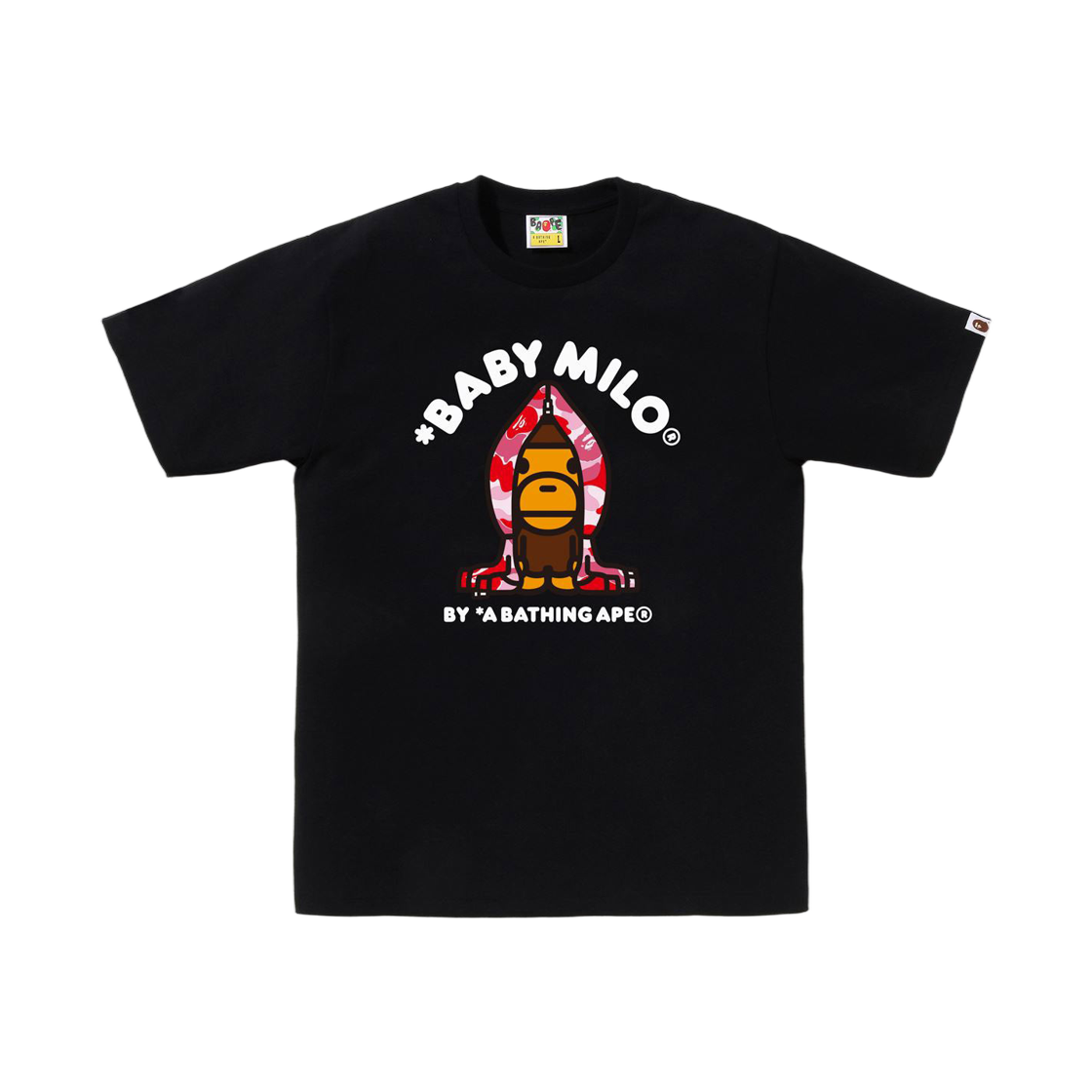 - BAPE ABC Camo Milo Hoodie T-Shirt Black Pink