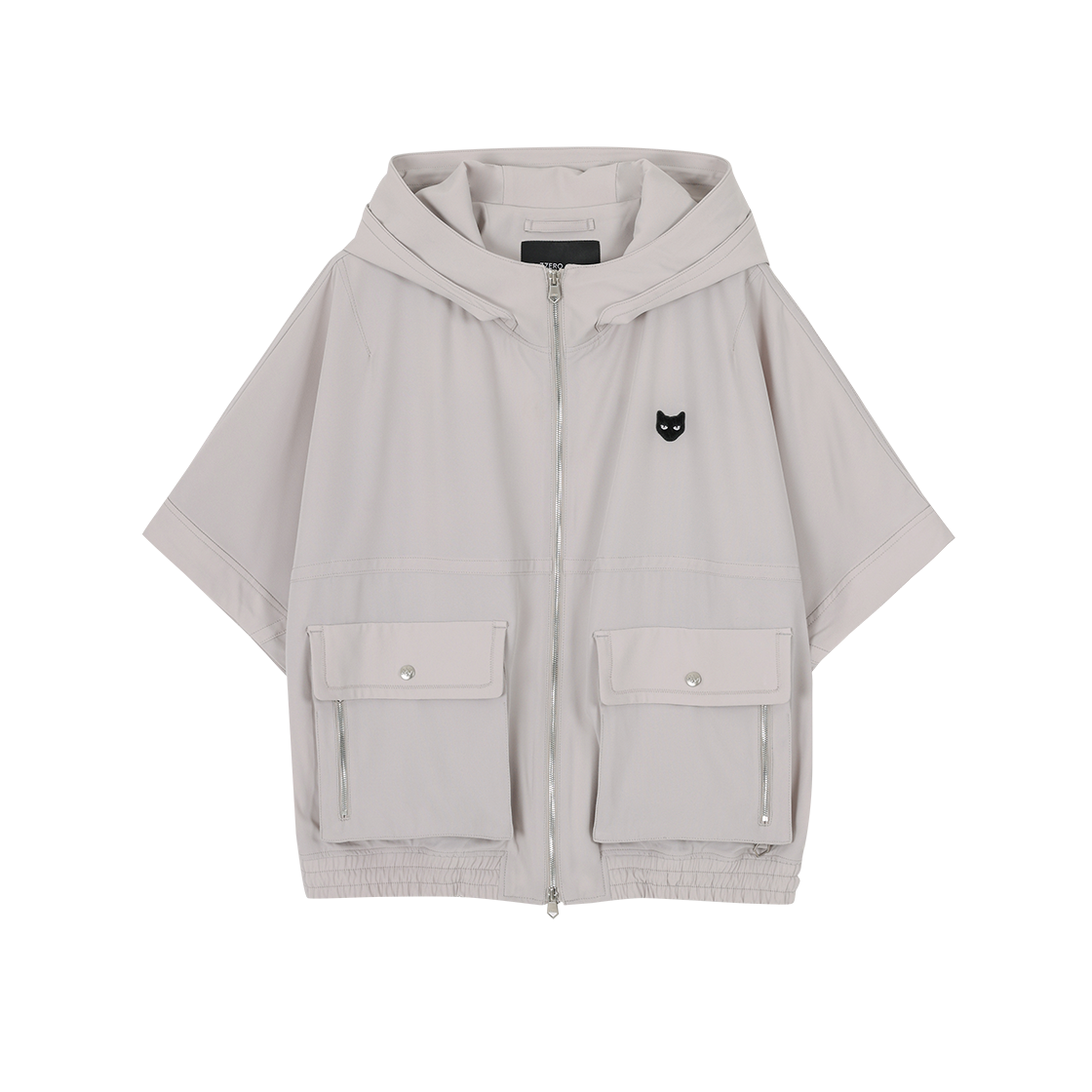 SI3JP806BE SONGZIO ZZERO Dolman Hood Half Jumper Beige