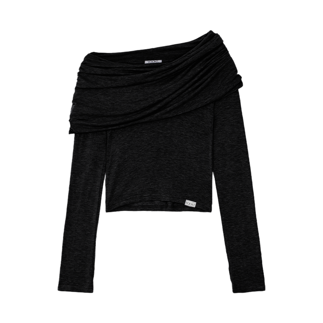 분트 드레이프 후드 티셔츠 블랙(VOONT Drape Hood T-shirt (BLACK)) - 2