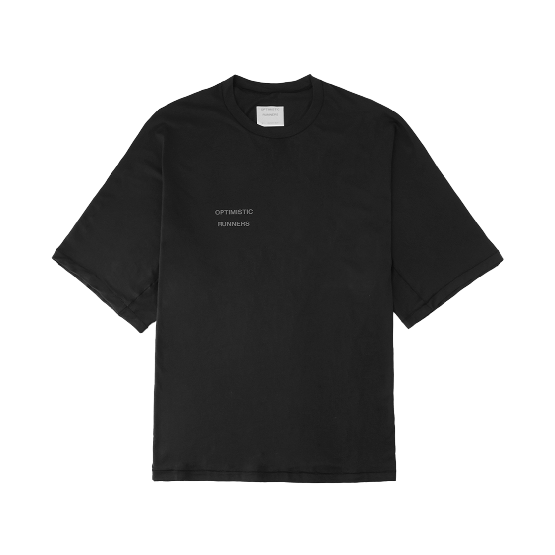 [15% 쿠폰] 옵티미스틱 러너스 러닝 코튼 티셔츠 블랙([15% 쿠폰] Optimistic Runners Running Cotton T-Shirt Black)