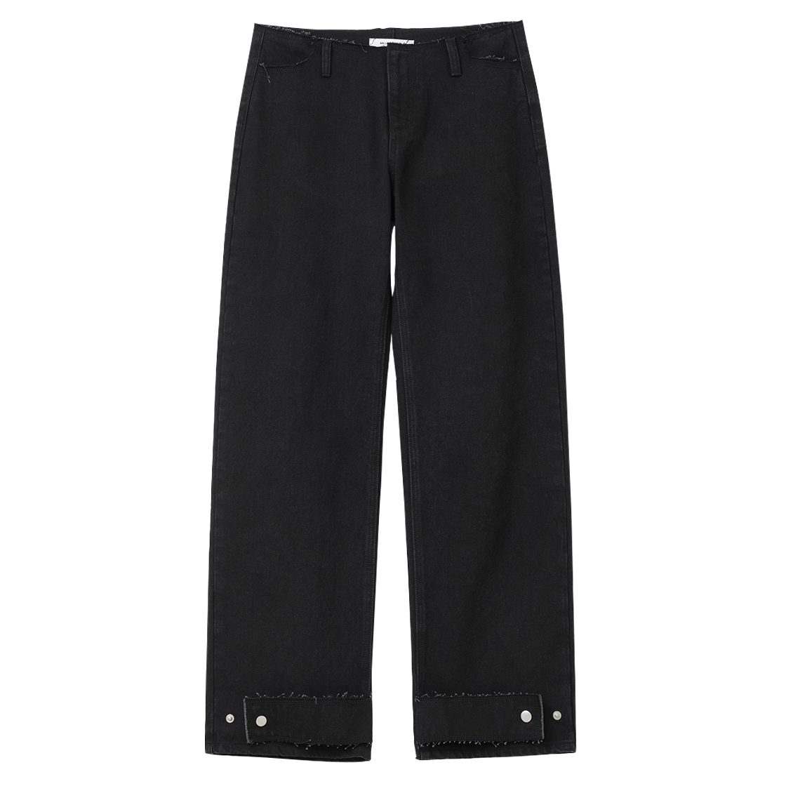 밀로 우먼 로우 컷 릴렉스드 진 워시드 블랙(MILLO WOMEN Raw Cut Relaxed Jeans Washed Black)