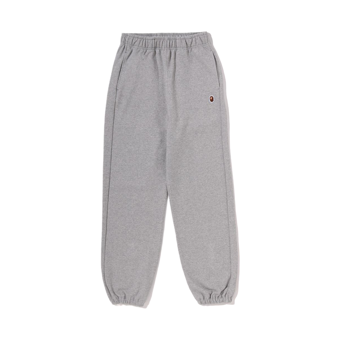 (W) 베이프 에이프 헤드 원 포인트 루즈 핏 스웨트팬츠 그레이((W) BAPE Ape Head One Point Loose Fit Sweatpants Gray)