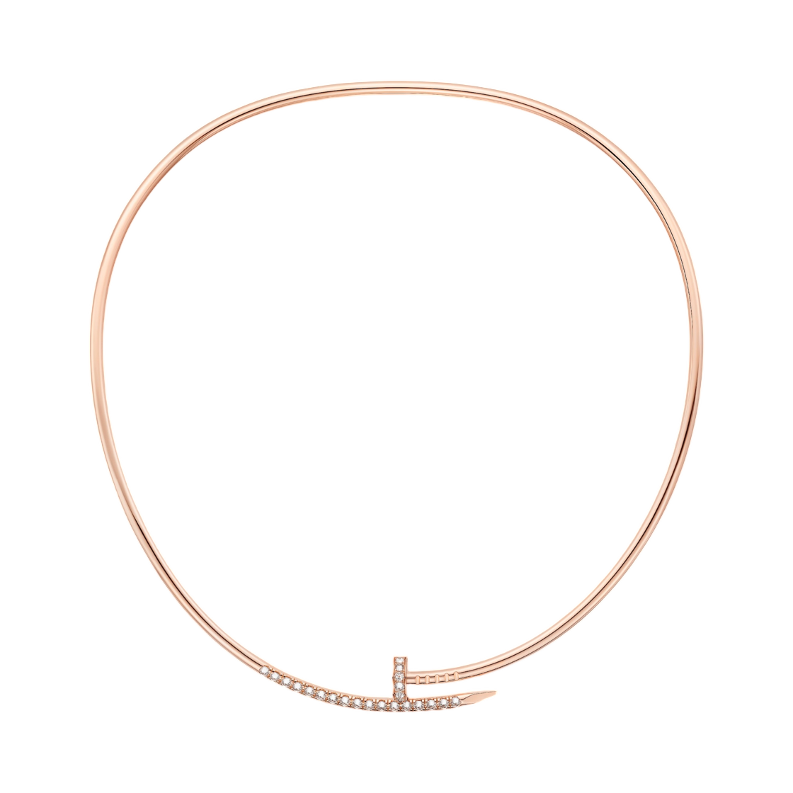 N7424571 Cartier Juste un Clou Necklace Small Pink Gold Diamonds