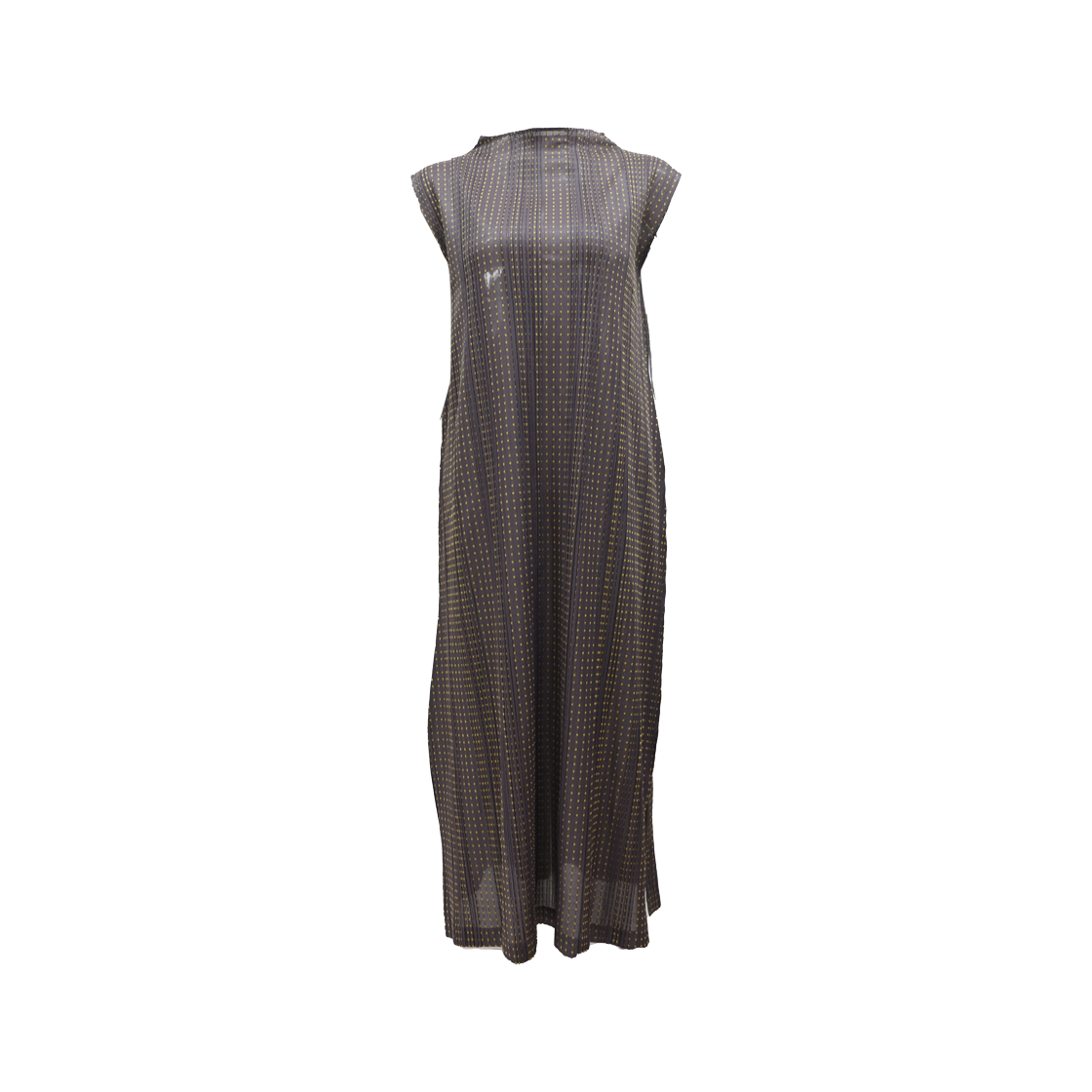 이세이 미야케 플리츠 플리츠 도트 원피스 케이프 셋업 브라운(Issey Miyake Pleats Please Dot Dress & Cape Set Brown)