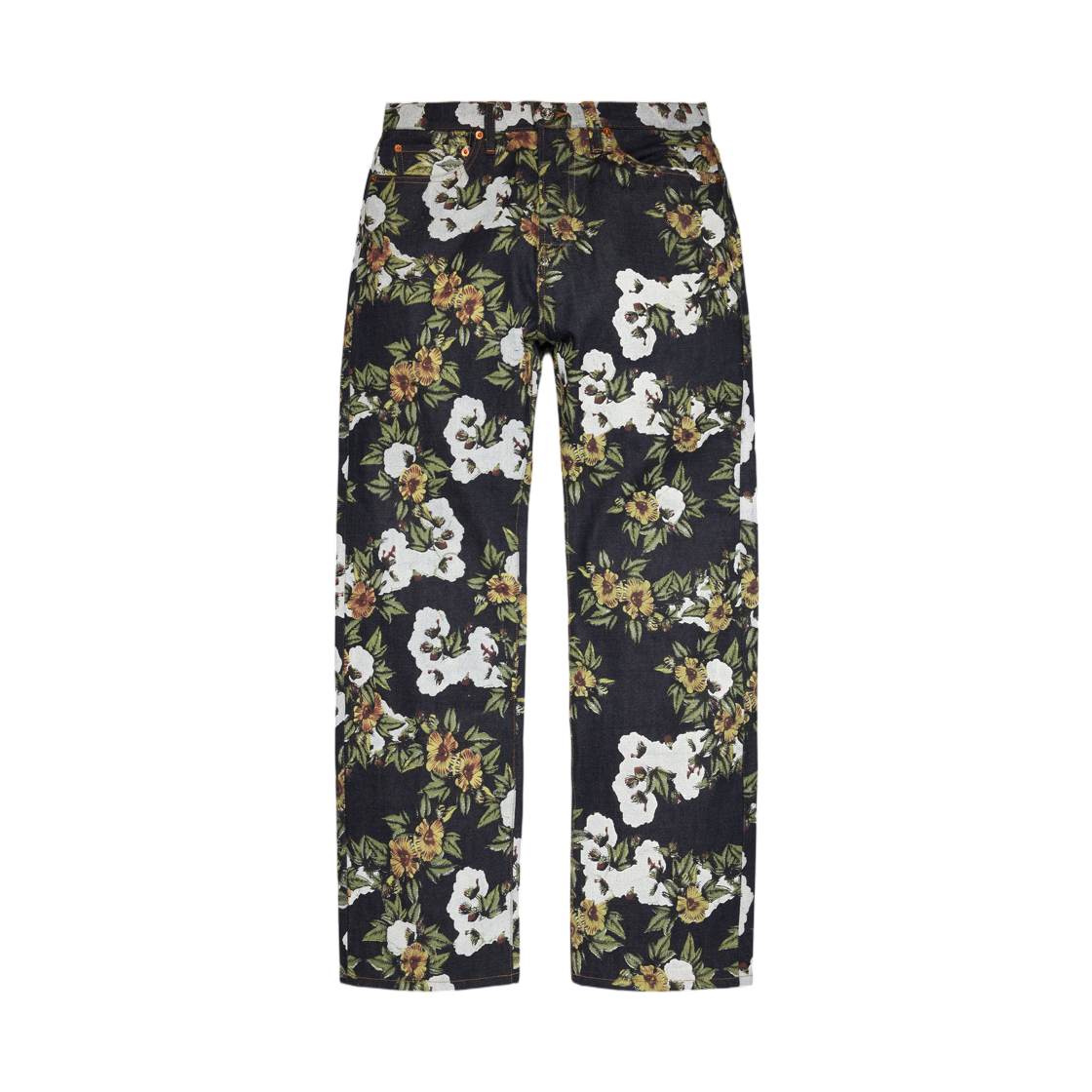데님 티어스 배기 플로럴 데님 팬츠 셀비지(Denim Tears Baggy Floral Denim Pant Selvedge)